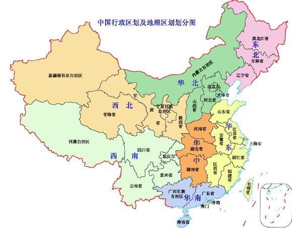 中国北方地区地图详细图片