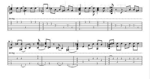 求未闻花名 指弹吉他谱