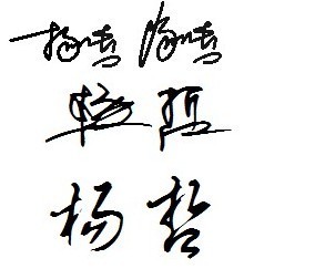 杨哲的艺术签名怎么写