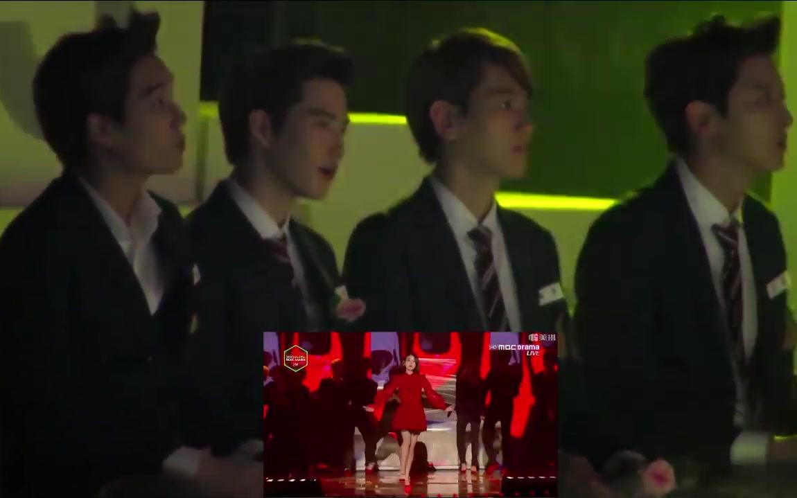 [图]【EXOU】131114 EXO reaction to IU - The Red Shoes