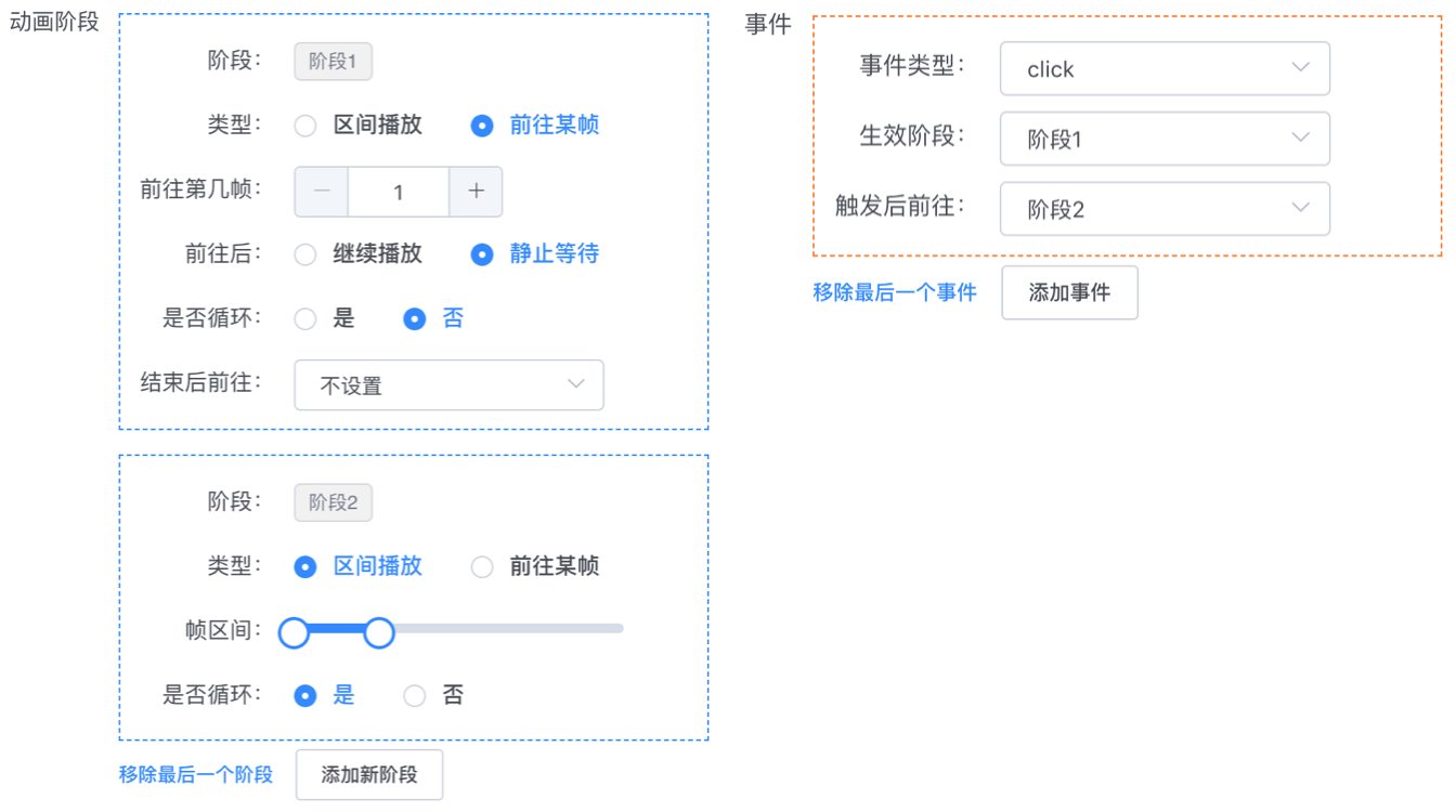 图7 状态机与事件配置