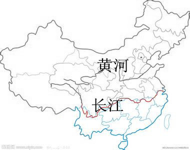 长江以南部分在中国地图上的哪个位置