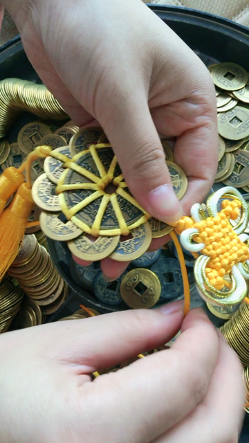 金刚结编法五帝梅花挂件