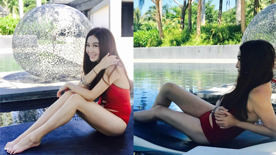 温碧霞走出婚变阴霾 穿 泳装秀身材