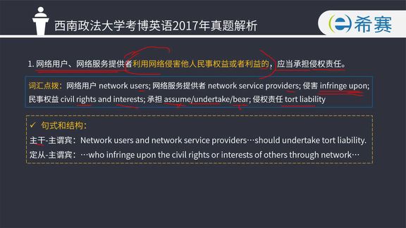 [图]西南政法大学考博英语真题解析-05 法律英语-翻译-汉译英