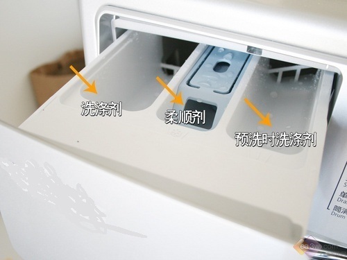 松下xqg60-e6021 洗衣机 怎么有三个洗衣粉盒