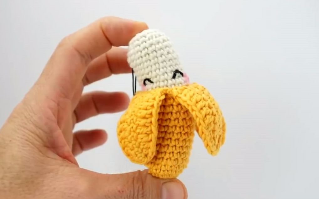 「diy针织系列」用毛线钩织香蕉玩偶的方法(步骤2-1)