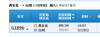 从西安北站坐高铁到台州一共有多少站