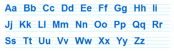二十六个字母表大写图片