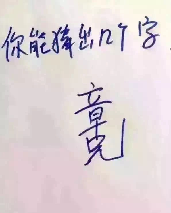 你能看出图中一共有几个字?