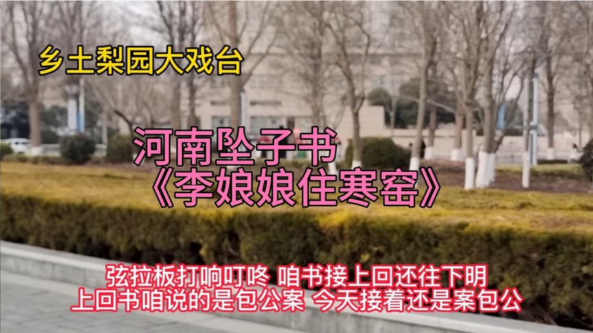 [图]河南坠子书《李娘娘住寒窑》“包公审旋风”名家胡银花演唱