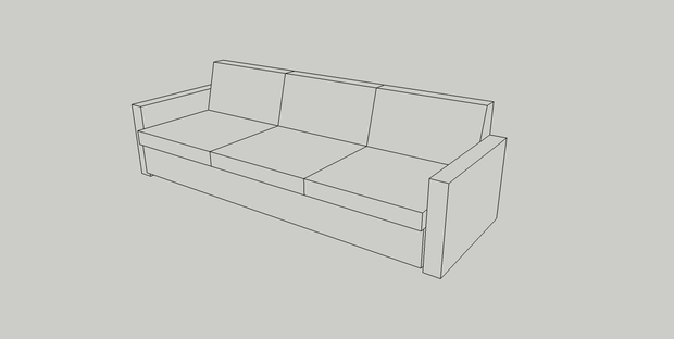 长沙发怎么画 简单图片