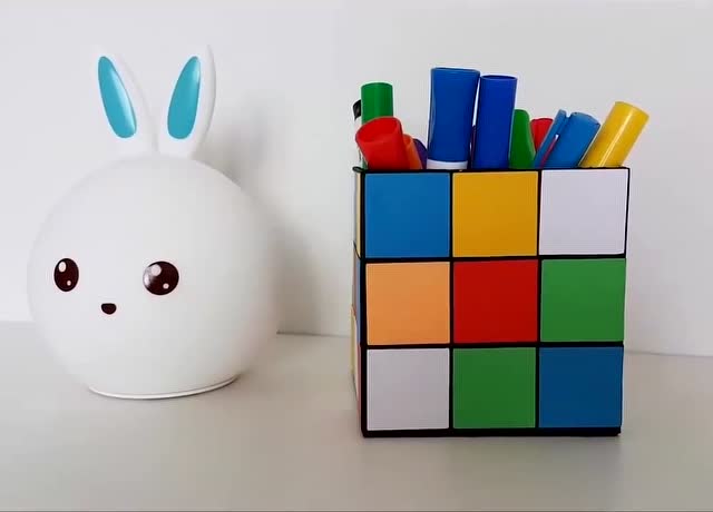 创意diy 教你手工制作魔方笔盒,装你喜欢的东西吧