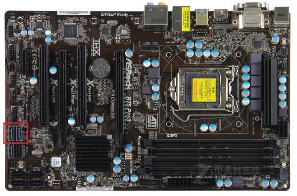 华擎b75 pro3主板,160G硬盘接 sata3接口蓝屏