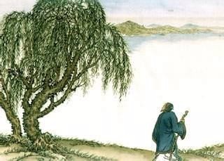 昔我往矣杨柳依依今我来思雨雪霏霏的画