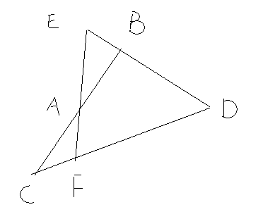 若ab=ac,則be,cf之間有何