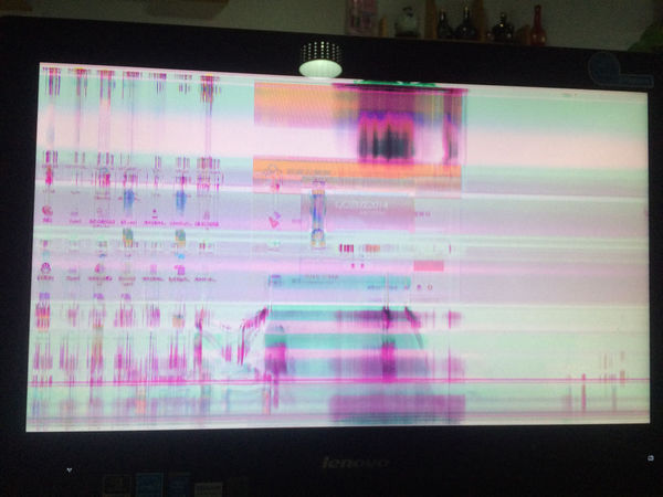 联想一体机显示屏闪烁根本看不清电脑显示的东