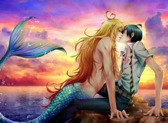 急求,动漫男美人鱼图片,要图片