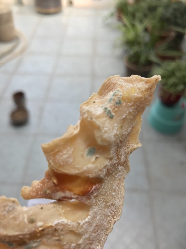 雷笋煮熟后 再晒干的过程中 类似发霉 (如图能吃吗