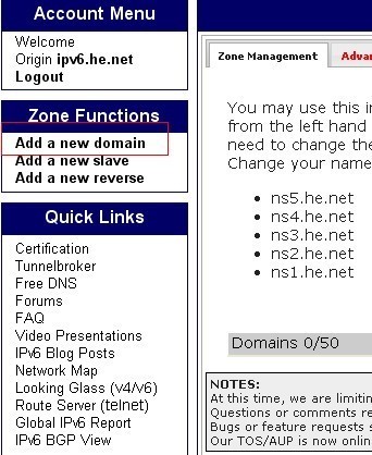 推荐稳定的国外免费DNS he.net DNS操作