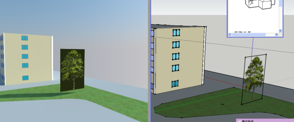 sketchup草图大师2013中渲染出来的树的黑框