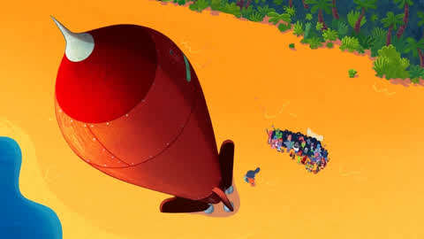 鲨鱼哥变身航天英雄发射火箭探索月球宇宙 搞笑动画