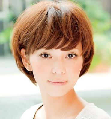 齐耳短发齐刘海怎么扎头发,求图片