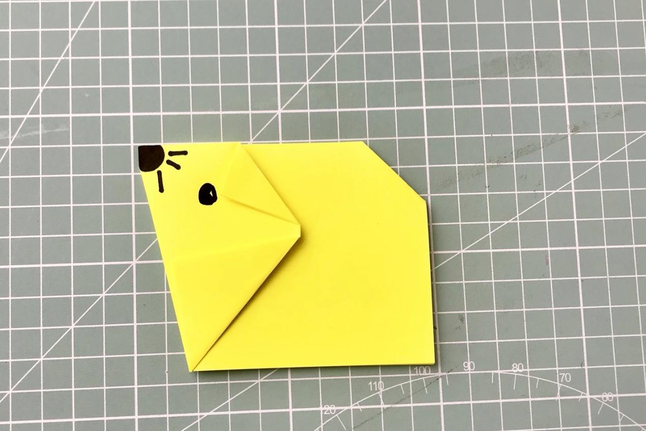 仓鼠折纸 简单图片