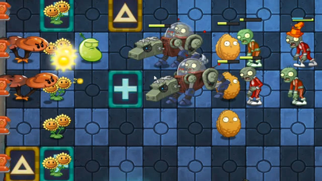 植物大战僵尸ol未来世界 越过植物跑得很快的机械狼 游戏视频