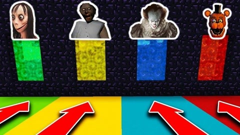 搞笑我的世界:momo,奶奶,小丑,玩具熊传送门