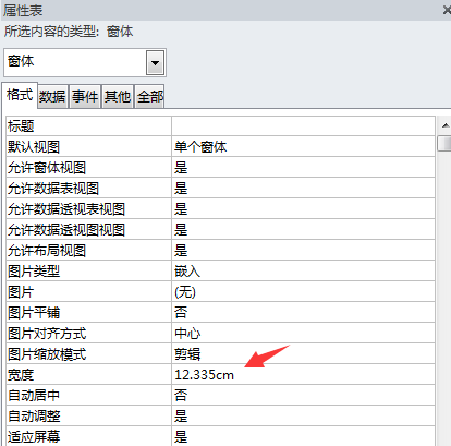ACCESS数据库里的窗体怎么调节大小?