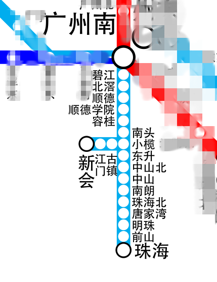 广州南到小榄站的轻轨中途经过那些地方