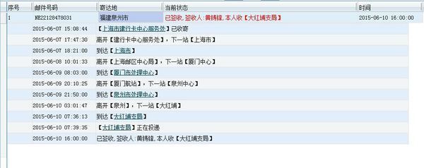 您尾号6105的龙卡信用卡已约投寄出,邮寄编号