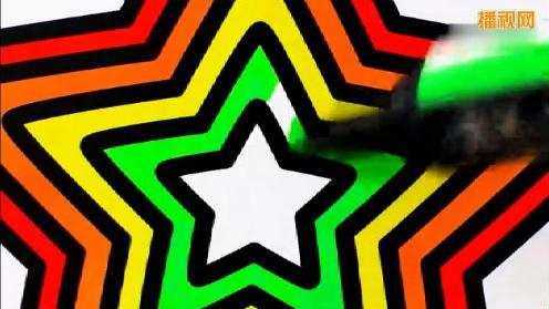 儿童简笔画视频 九宫格 五角星