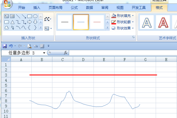 怎么在excel2007中画线