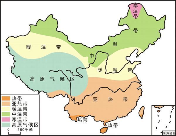 气温带的划分图片