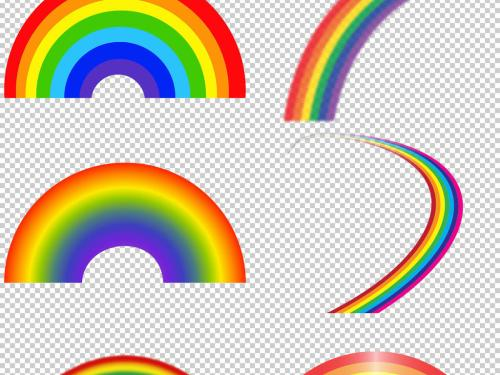 彩虹简笔画有几种颜色