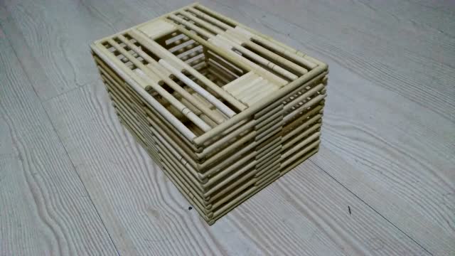 手工制作,一次性筷子纸巾盒
