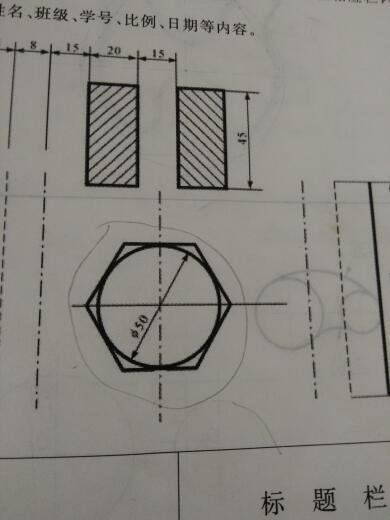 机械制图一个圆的外切正六边形怎么画,求详细