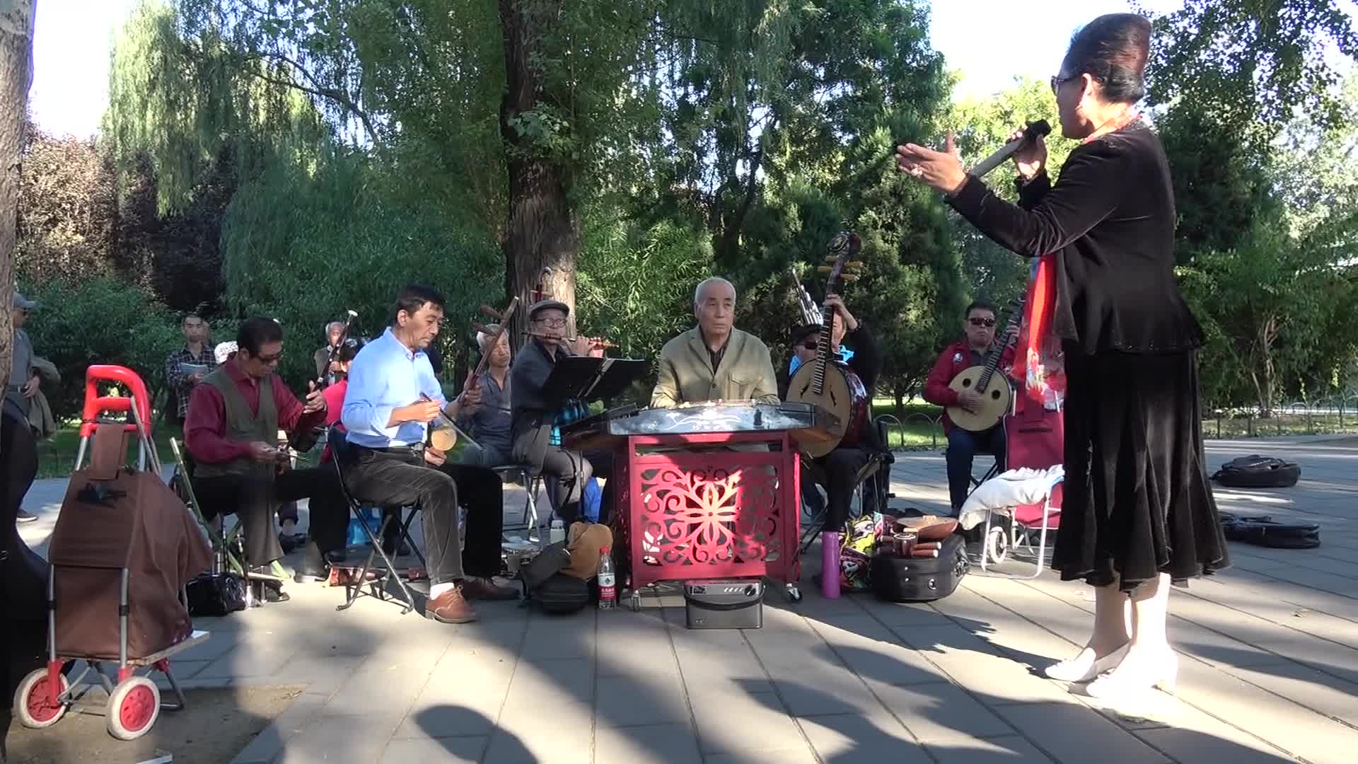 北京天坛公园乐队演出图片