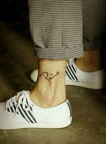 我想纹身 纹个单词在脚踝 有寓意好的带rh字母