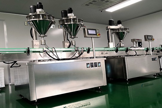 网红奶茶粉灌装生产线 粉剂灌装旋盖贴标生产线  全自动套标设备