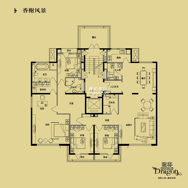 高分求小高层一梯一户户型图