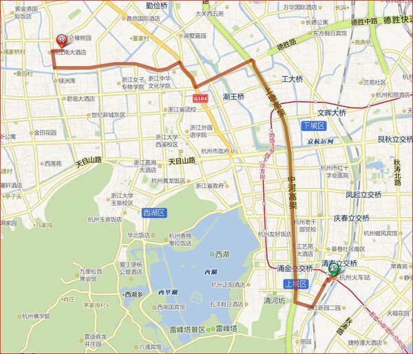 请问从杭州火车站到城西银泰城有多远,打车大