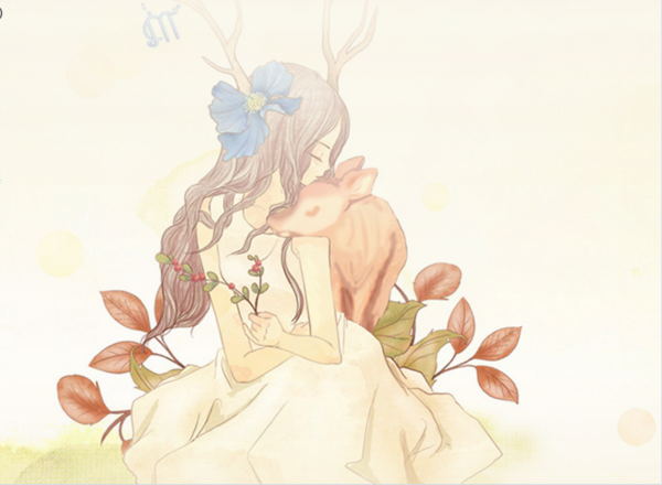 想找一张关于麋鹿的动漫大图