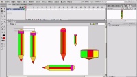 [图]flashCS6入门视频教程第3课《绘制彩色小铅笔》栗瑞明制作