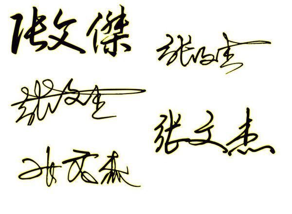 张文杰的艺术签名怎么写好看