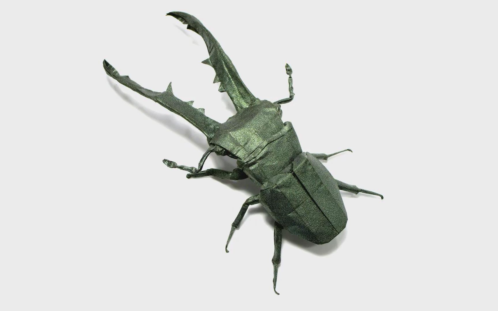 【折纸搬运】美他力佛长牙锹甲 设计:神谷哲史 视频制作:mariano