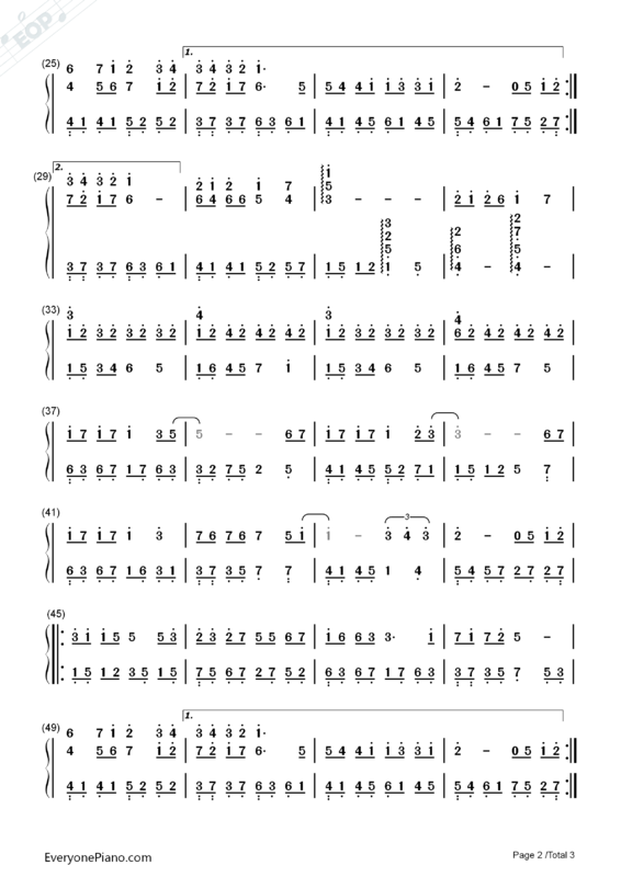 小酒窝钢琴简谱