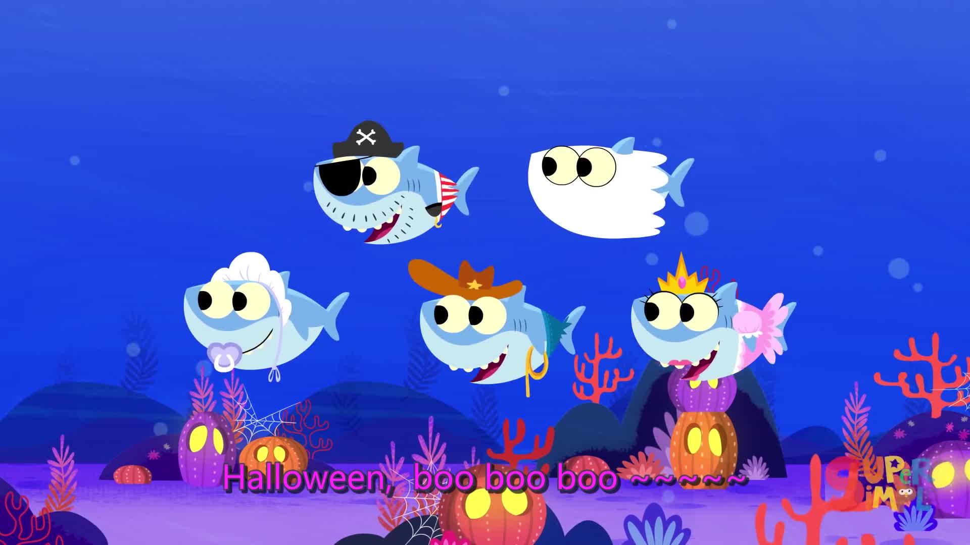 美国小孩最喜欢的英文儿歌-baby shark halloween
